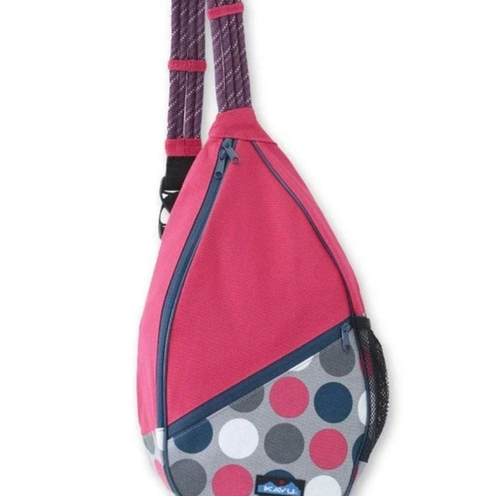 Kavu Pink and Gray Sling Backpack